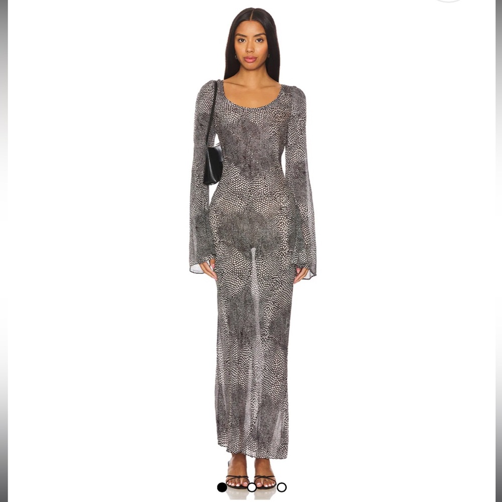 STONE COLD FOX Sharpe Gown in Snake Print